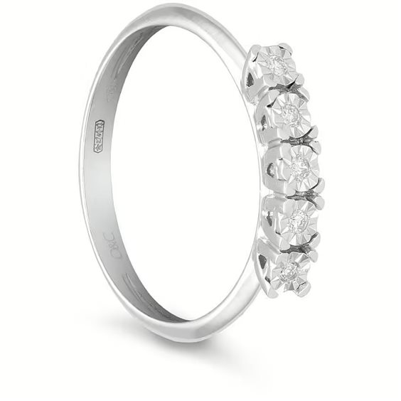 Anello Promesse Donna in Oro bianco Diamante 0.30 Ct FTCF030 - FTCF030